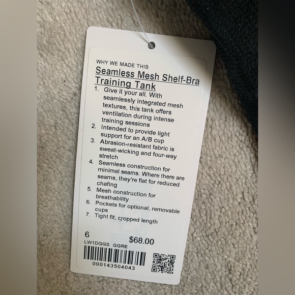 seamless training tank bra top size 6 - Picture 5 of 6